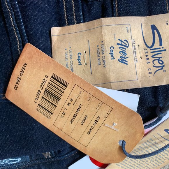 Silver Jean Capris - Picture 2 of 3